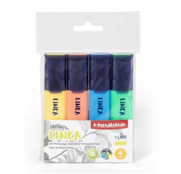 ZAKREŚLACZ HEYKKA KLASYCZNY LINEA MIX 4 KOL.PASTEL