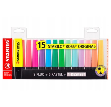 ZAKREŚLACZ STABILO BOSS ZEST 15 KOL W ETUI