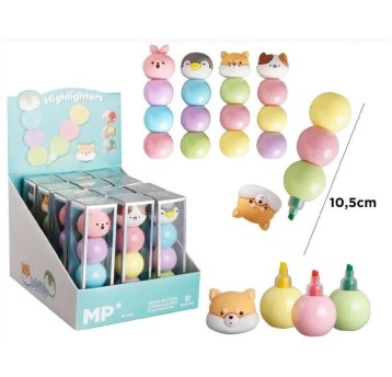 Zakreślacz w kulce 3 kolory zwierzaki A'12 4648