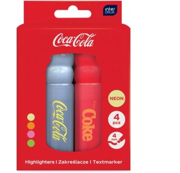 ZAKREŚLACZE 4KOL.W PUDEŁKU COCA COLA MIX2 3105
