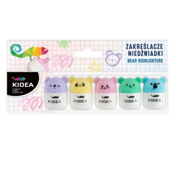 ZAKREŚLACZE NIEDŹWIADKI 5 KOLORÓW KIDEA 5960