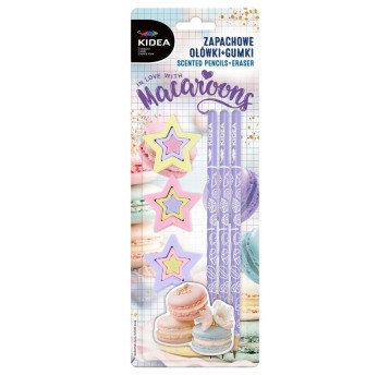 ZAPACHOWE OŁÓWKI + GUMKI MAKARONIKI KIDEA 2723