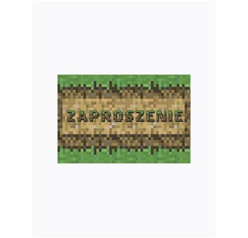 ZAPROSZENIE 160X95 ZESTAW MINECRAFT 64823 A'10