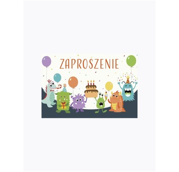 ZAPROSZENIE 160X95 ZESTAW STWORKI 64827 A'10