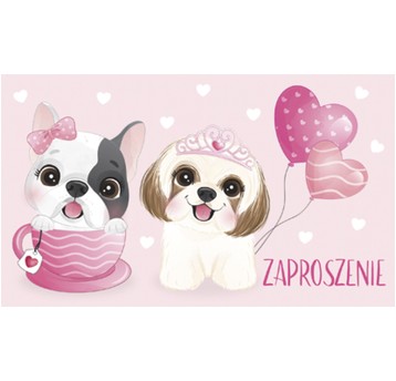 ZAPROSZENIE 55623 DZIEWCZYNKA ZWIERZĘTA A'10