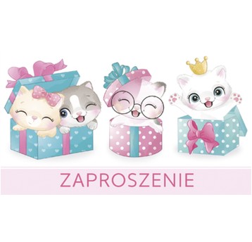 ZAPROSZENIE 55626 DZIEWCZYNKA KOTY A'10