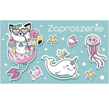 ZAPROSZENIE 55627 DZIEWCZYNKA KOTY