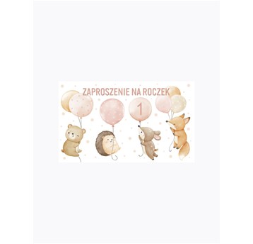 ZAPROSZENIE BALONIKI 160X95 ZESTAW 60085 A'10