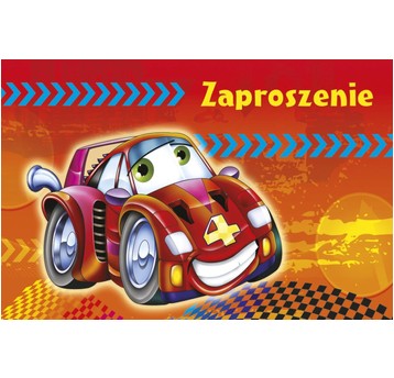 ZAPROSZENIE DZIECIĘCE NR 46230 CHŁOPIEC AUTA A'10