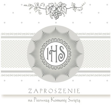 ZAPROSZENIE KWADRAT 120X120 KOMUNIA 39977 SRE A'10