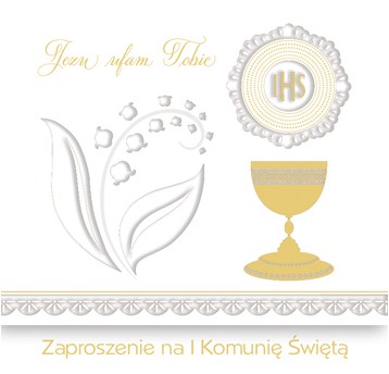 ZAPROSZENIE KWADRAT 120X120 KOMUNIA NR 57189 A'10
