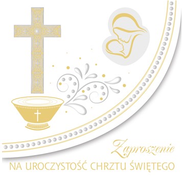 ZAPROSZENIE KWADRAT ZKW 120X120 CHRZEST NR 56253