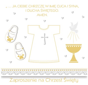 ZAPROSZENIE KWADRAT ZKW CHRZEST NR 56255