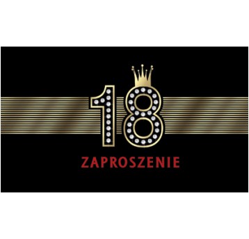 ZAPROSZENIE URODZ.18-STKA NR 46443 GRAFIKA A'10