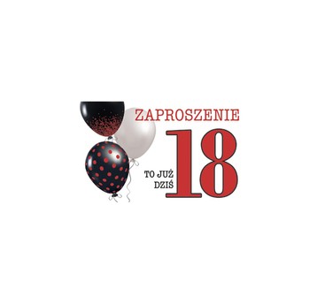 ZAPROSZENIE URODZINY 18-STKA ZEST.61633 A'10