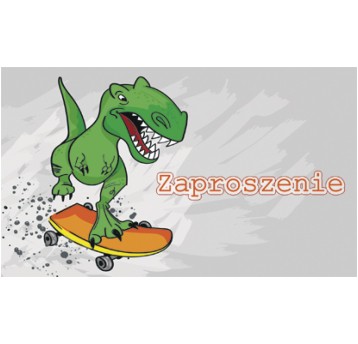 ZAPROSZENIE Z_DZIE_55665 CHŁOPIEC DINOZAURY A'10