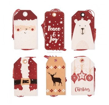ZAWIESZKI DO PREZENTÓW ZE SZNURKIEM SANTA 24 5645