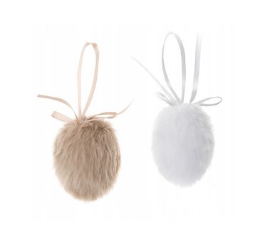 ZAWIESZKI FUTERKOWE JAJKA 6 CM 2 SZT. NEUTRAL 0046