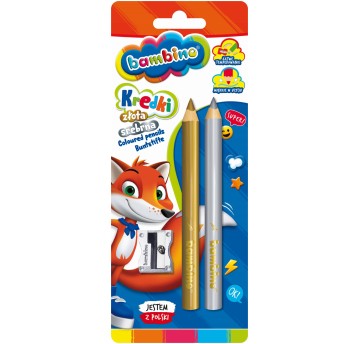 ZESTAW 2 KREDEK BAMBINO ZŁOTA I SREBRNA 1888