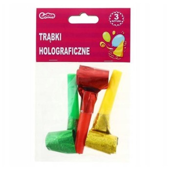 ZESTAW 3 TRĄBKI HOLOGRAFICZNE 3279