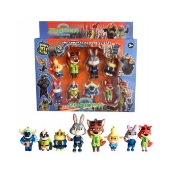 ZESTAW 8SZT FIGUREK ZOOTOPIA 7451