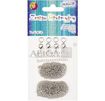 Zestaw biżuteryjny srebrny