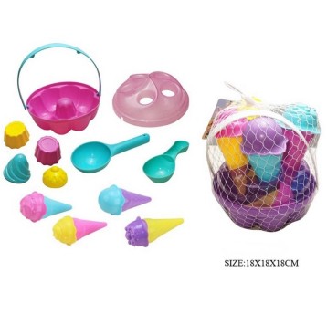 Zestaw do piasku 16el net bag 18x18x18cm 7019