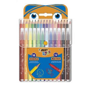 ZESTAW FLAMASTRÓW BIC X12+EVOLUTION 8153