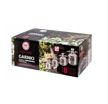 Zestaw Garnków Stal Nierdz.STILO-8EL.