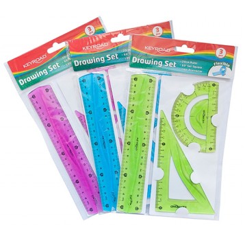 ZESTAW GEOMETR. ELASTYCZNY LINIJKA 20CM3345 A"24