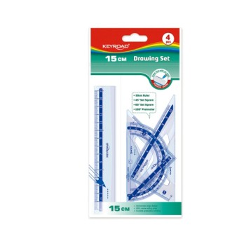 ZESTAW. GEOMETR. LIN.15CM 2X EK.18CM, KĄT.10CM