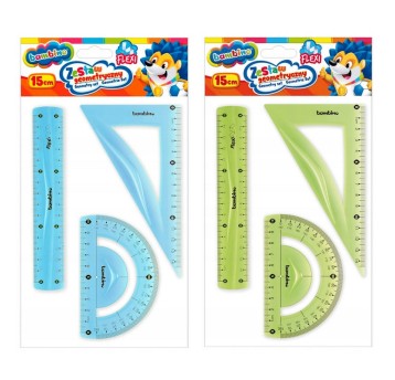ZESTAW GEOMETRYCZNY 3EL. 15CM BAMBINO 3134