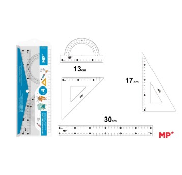 ZESTAW GEOMETRYCZNY 4CZĘŚCI W ETUI A"12 4157