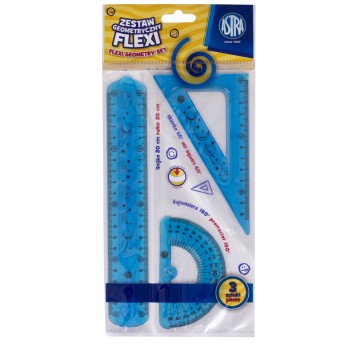 ZESTAW GEOMETRYCZNY FLEXI 3 ELEM. 20CM 7511