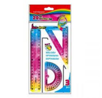 ZESTAW GEOMETRYCZNY L-20 KEYROAD RAINBOW DECO 0415