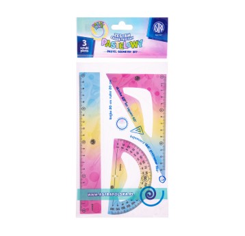 ZESTAW GEOMETRYCZNY PASTELOWY 3EL. 8661