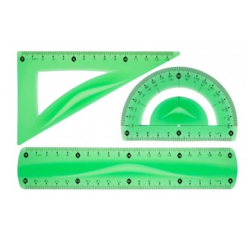 ZESTAW GEOMETRYCZNY ZIELONY ELASTYCZNY BL010 A"24