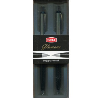 ZESTAW GLAMOUR DŁUGOPIS 0,8+OŁÓWEK 0,5 M 6000