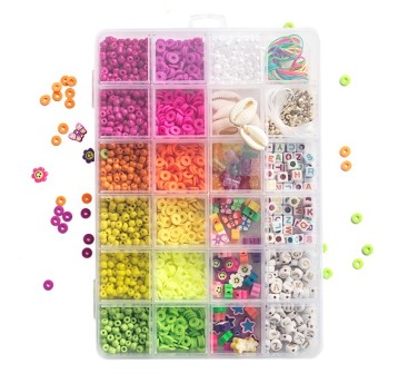 ZESTAW KORALIKÓW DO WYROBU BIŻUTERII Z AKCESORIAMI