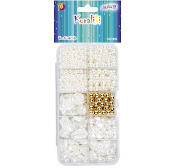 ZESTAW KORALIKÓW PLASTIK. W PUDEŁKU MIX KOL. 1120
