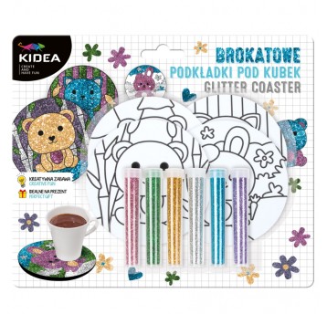 ZESTAW KREATYWNY BROKATOWE PODKŁADKI ZWIERZAKI KI