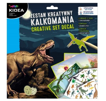 ZESTAW KREATYWNY- KALKOMANIA A KIDEA DINOZAUR 2543