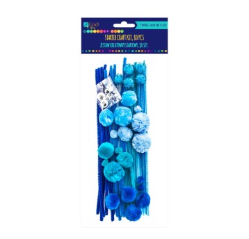 ZESTAW KREATYWNY STARTOWY NIEBIESKI, 80 SZT.9888