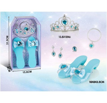 Zestaw księżniczki Niebieski z pantofelkami 5070
