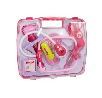 ZESTAW LEKARSKI W WALIZCE RÓŻOWY 2856
