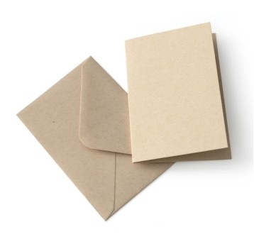 ZESTAW NATURE CIEMNOBEŻOWY KARNET+KOPERTA (5) 2293