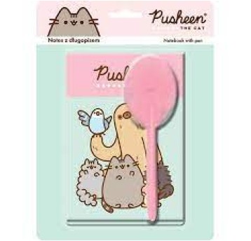 ZESTAW NOTES 40 k. Z DŁUGOPISEM PUSHEEN 1977