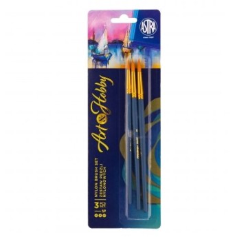 ZESTAW PĘDZLI NYLONOWYCH ART&HOBBY 3SZT 9234