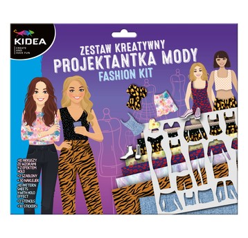 ZESTAW PROJEKTANTKA Z SZABLONAMI 10 kart KIDEA
