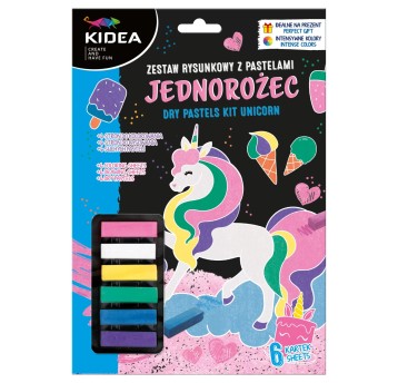 ZESTAW RYSUNKOWY Z PASTELAMI- JEDNORO KIDEA 4529